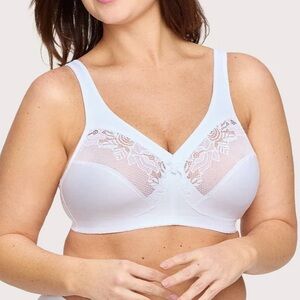 Glamorise MagicLift Minimizer Bra - White - 36H